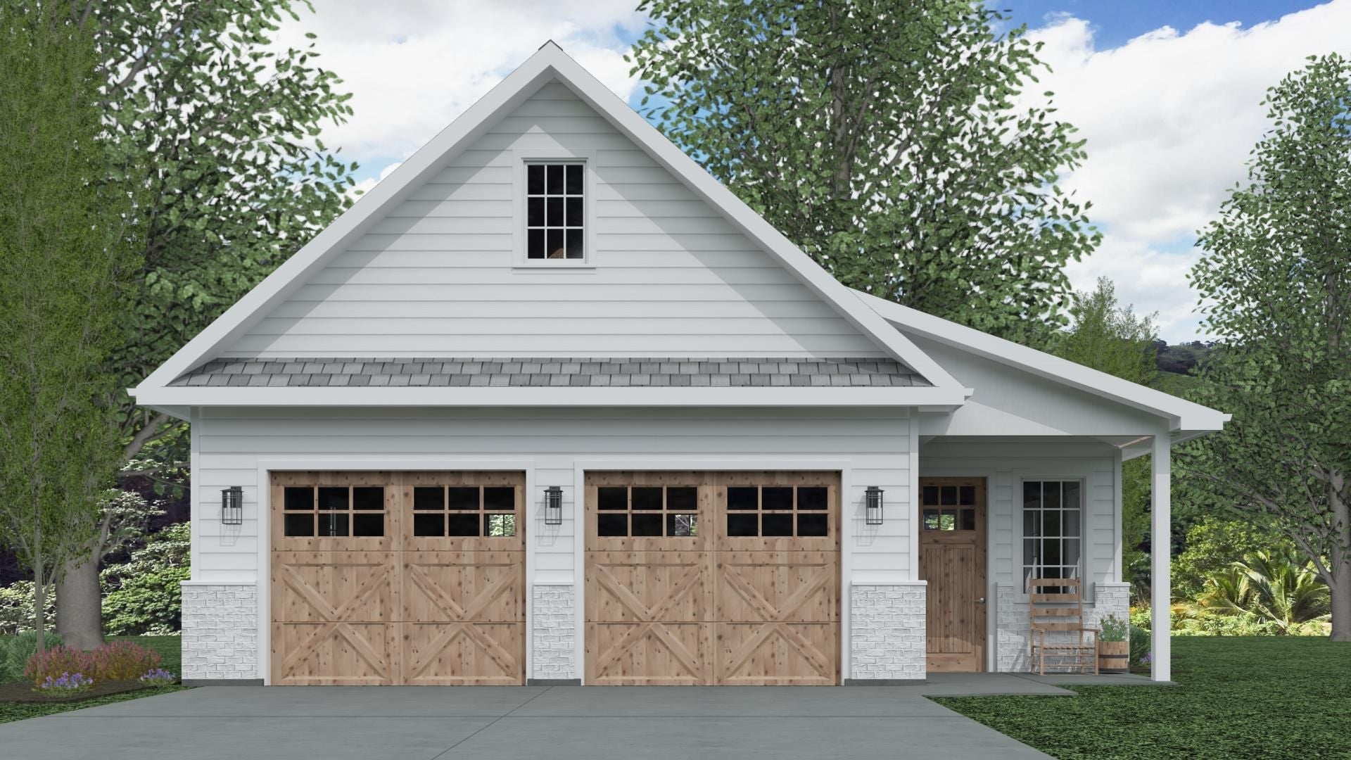 Farmhouse Garage Plan 107 - dream book home plans